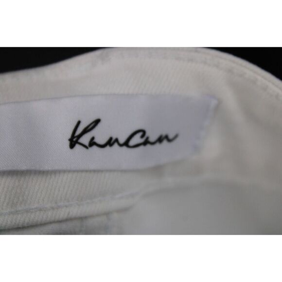 Kancan Estilo White Distressed Raw Hem Denim Jeans 11/29 - Picture 9 of 10